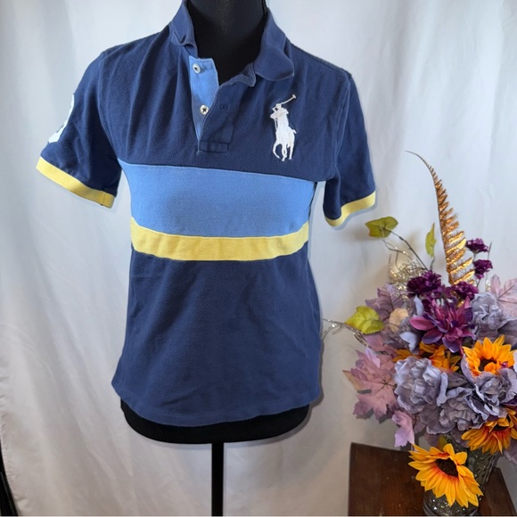 Polo Ralph Lauren Other - Polo Ralph Lauren Boys Colorblock Polo Shirt Blue Yellow M 10-12